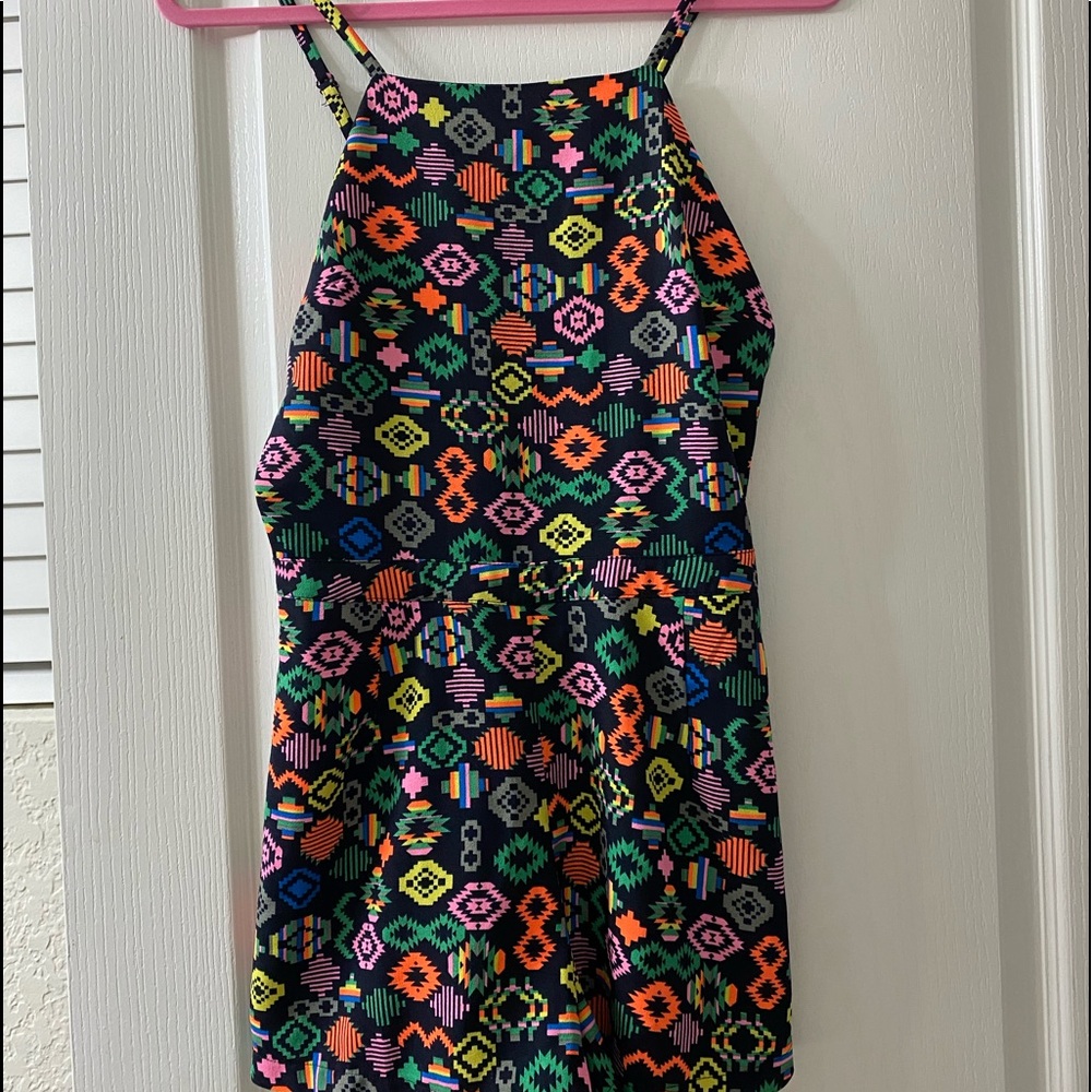 aztec halter top romper